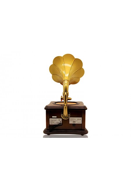 Nostaljik Mini Gramofon Tasarımlı Bluetooth Hoparlör & FM Radyo (Şarjlı - USB Destekli)