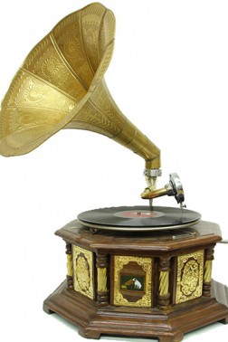 Gramofon Sekizgen Bronz Kakma 533