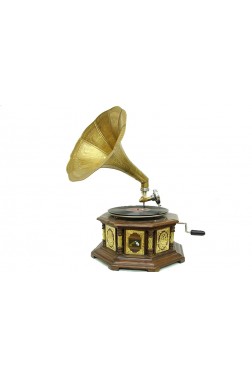 Gramofon Sekizgen Bronz Kakma 533