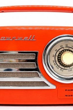 Retro Tasarımlı Bluetooth FM Radyo Turuncu