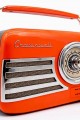 Retro Tasarımlı Bluetooth FM Radyo Turuncu