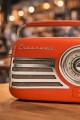 Retro Tasarımlı Bluetooth FM Radyo Turuncu