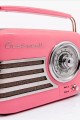 Retro Tasarımlı Bluetooth FM Radyo Pembe
