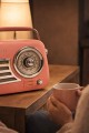 Retro Tasarımlı Bluetooth FM Radyo Pembe