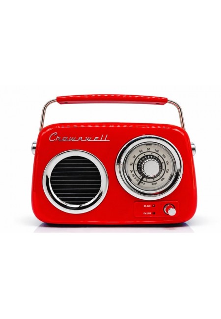 Retro Tasarımlı Bluetooth FM Radyo Kırmızı