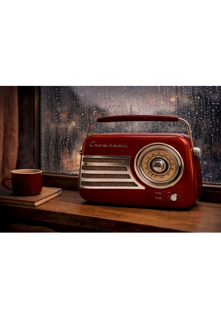 Retro Tasarımlı Bluetooth FM Radyo Kırmızı