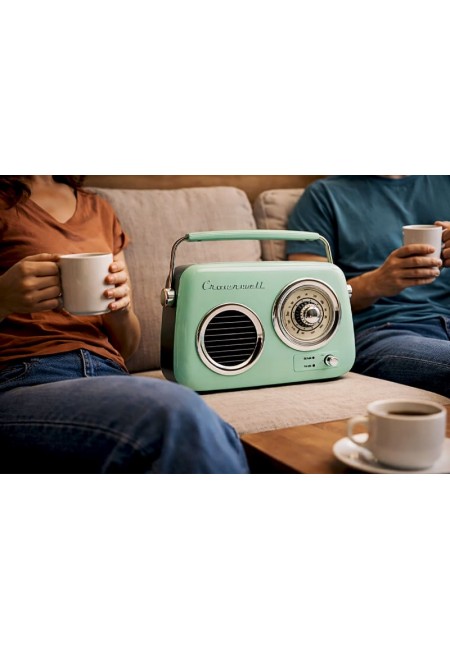 Retro Tasarımlı Bluetooth FM Radyo Mint Yeşil