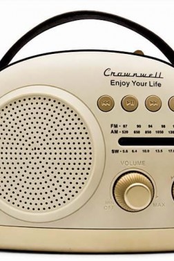 Crownwell Taşınabilir Bluetooth Retro Radyo Arizona Serisi / Grey