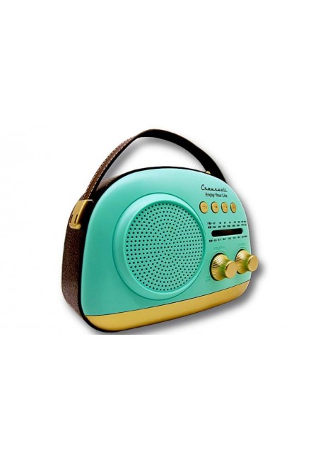Crownwell Taşınabilir Bluetooth Retro Radyo Arizona Serisi / Blue
