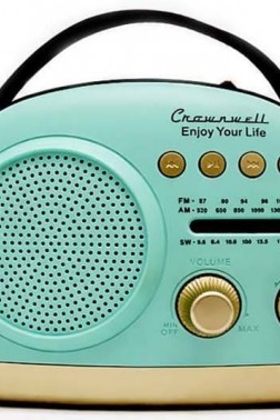 Crownwell Taşınabilir Bluetooth Retro Radyo Arizona Serisi / Blue