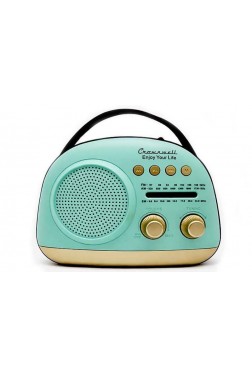 Crownwell Taşınabilir Bluetooth Retro Radyo Arizona Serisi / Blue