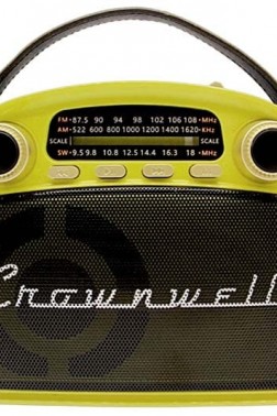 Crownwell Taşınabilir Bluetooth Retro Radyo Arizona Serisi Limon Sarısı(Neon Yeşil)