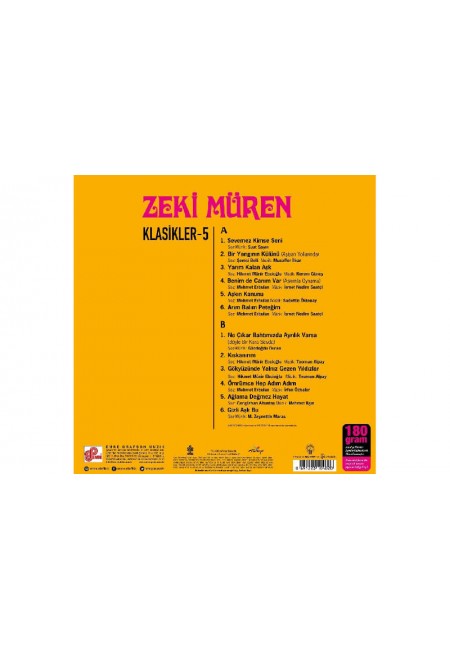 Zeki Müren Klasikleri 5 33 Lp